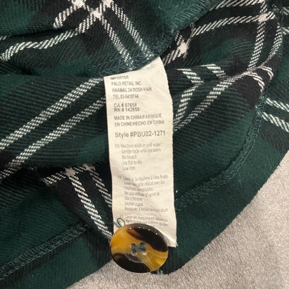 [M]Playboy Green Plaid Men's Shirt - Picture 5 of 9